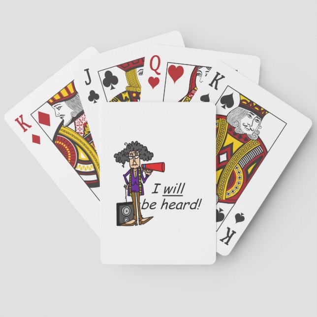I WILL Be Heard Poker Cards (Back)