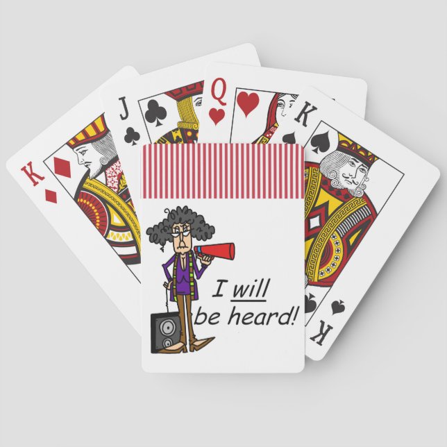 I WILL Be Heard Poker Cards (Back)