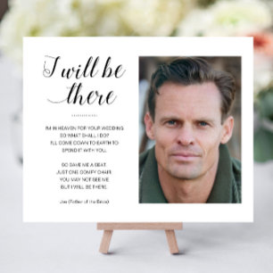 I Will Be There Poem Photo Memorial Chair Wedding Foam Board