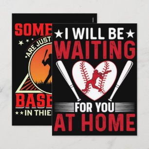 I will be waiting for you at home t shirt design. holiday postcard