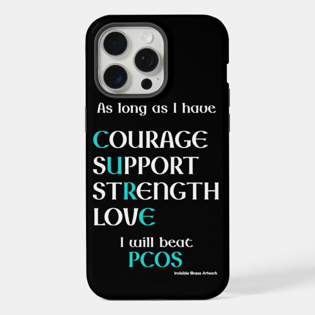 I Will Beat...PCOS Iphone Case (Back)