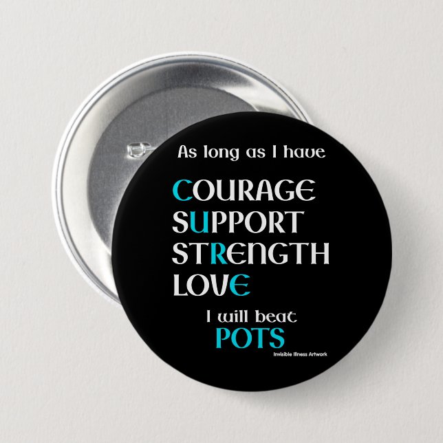 I Will Beat...POTS Button (Front & Back)