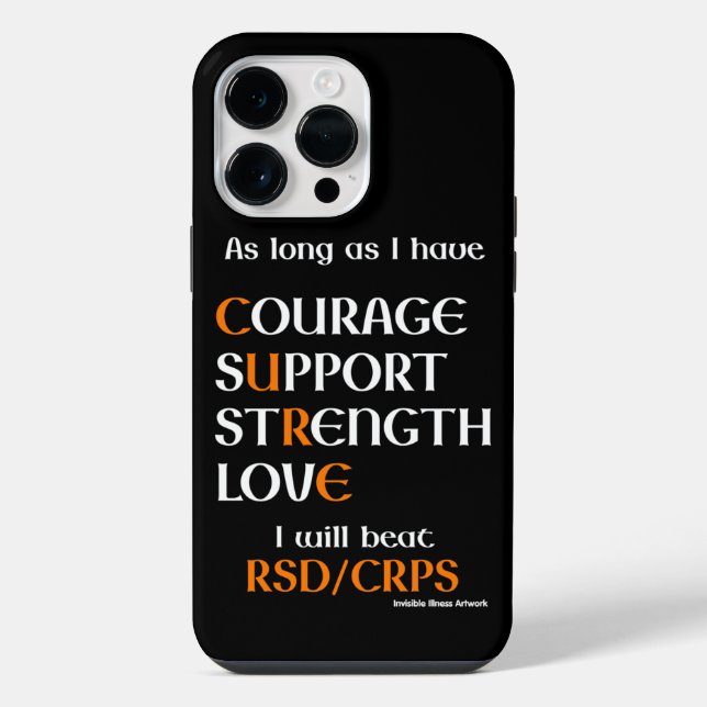 I Will Beat...RSD/CRPS Iphone Case (Back)