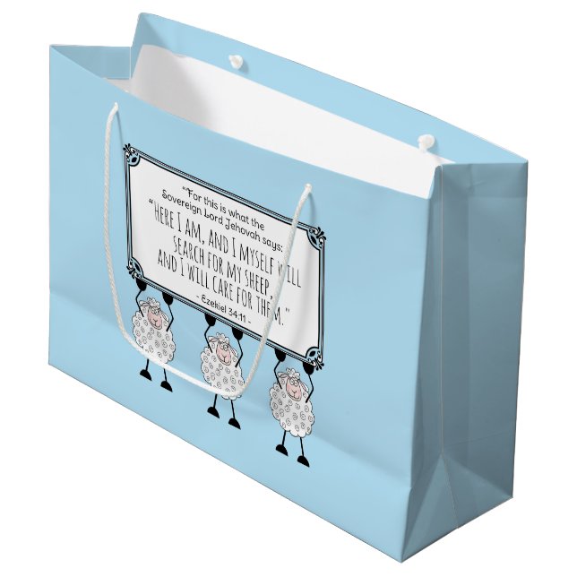 "I Will Care for My Sheep" Gift Bag (Front Angled)