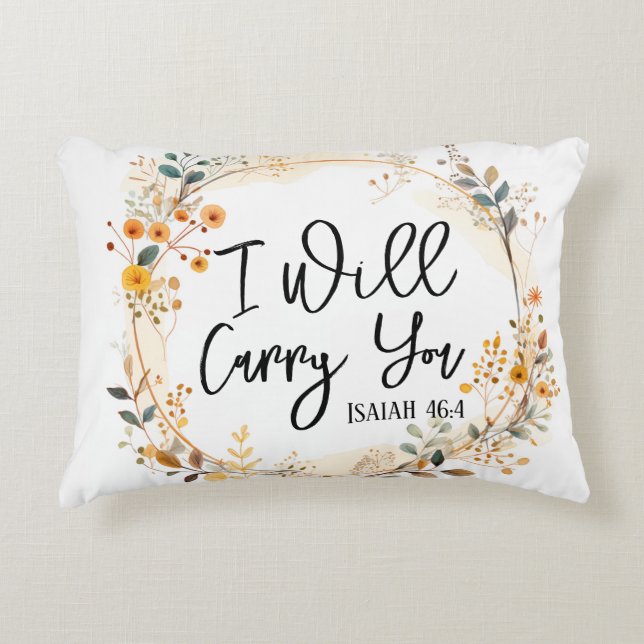 I Will Carry You  Accent Pillow (Front)