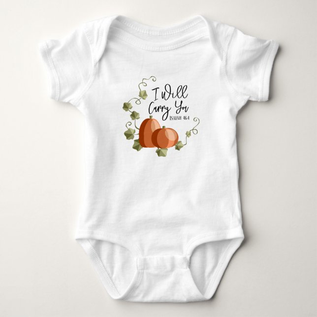 I Will Carry You  Baby Bodysuit (Front)