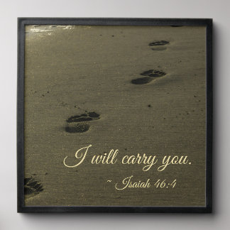 I will Carry You Isaiah 46:4 Wall Art Print Peel And Stick Photo Tile