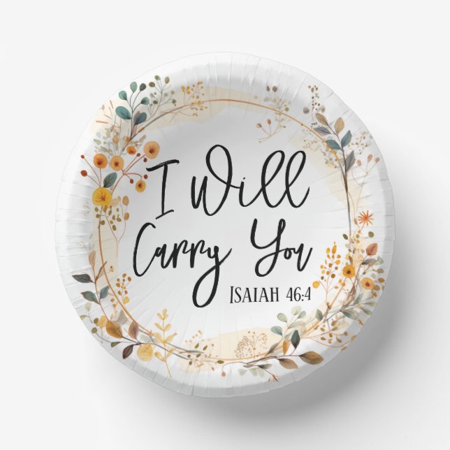 I Will Carry You Mug Paper Bowls (Front)