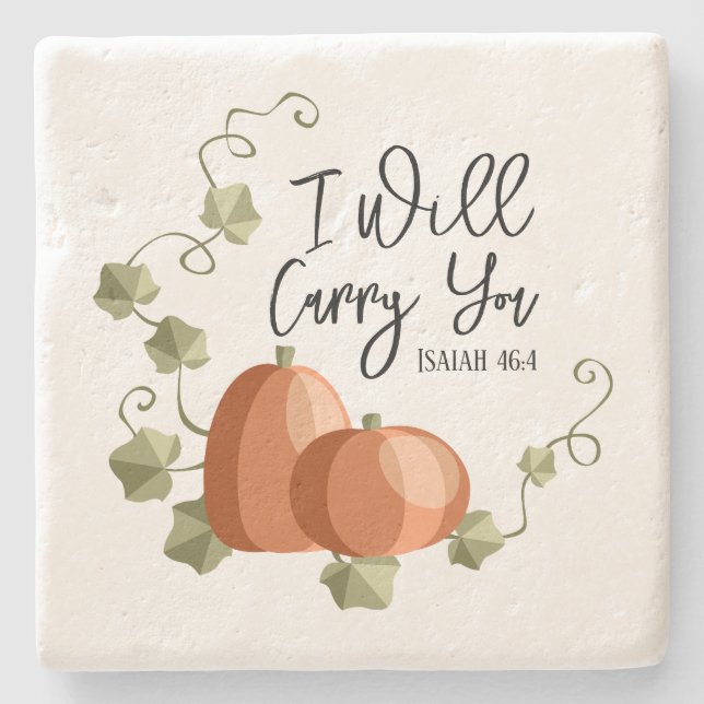 I Will Carry You Mug Stone Coaster (Front)