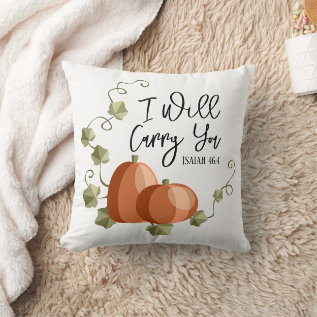 I Will Carry You Mug Throw Pillow (Blanket)