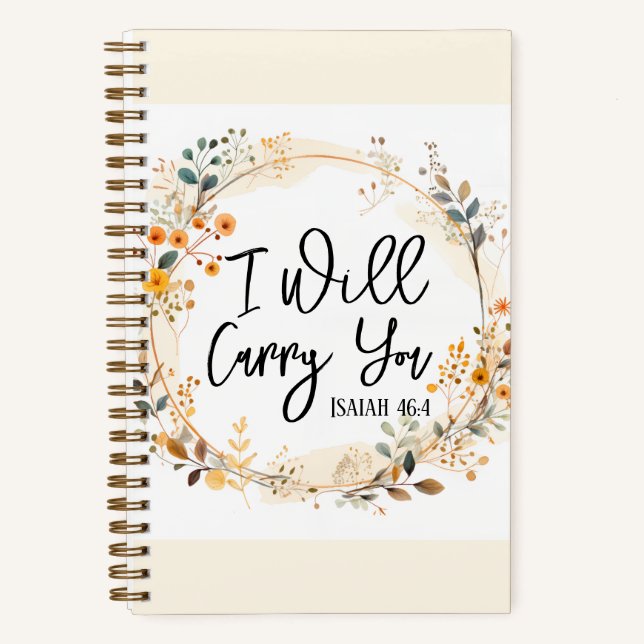 I Will Carry You  Notebook (Front)