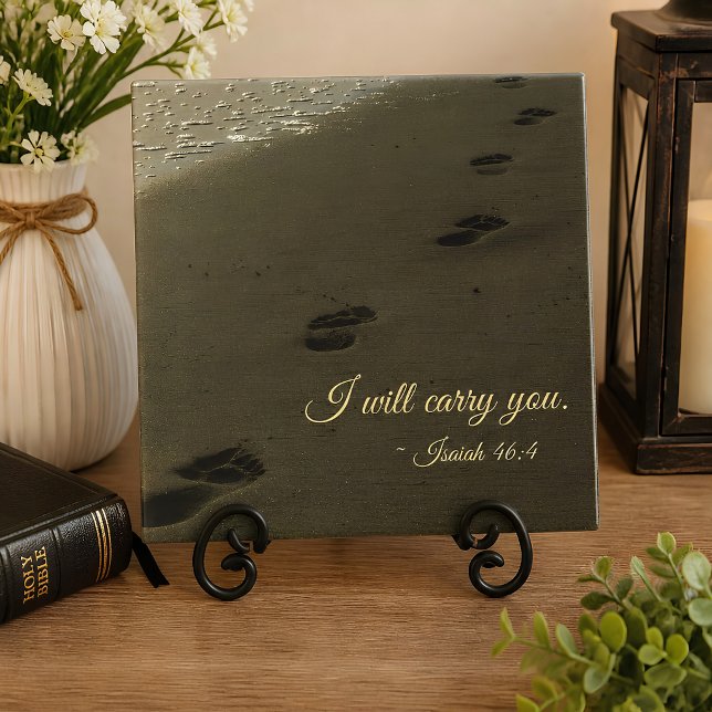 I Will Carry You Sand Footprints Tile (Creator Uploaded)