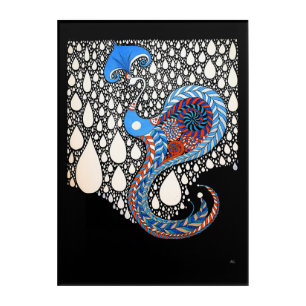 I Will Catch All Your Tears Umbrella Peacock Acrylic Print