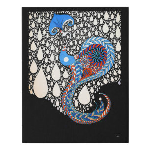I Will Catch All Your Tears Umbrella Peacock Faux Canvas Print