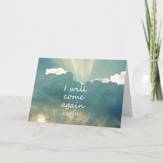 I Will Come Again Bible Verse Holiday Card (Front)
