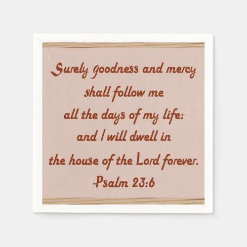 I Will Dwell in the House of the Lord Forever Paper Napkins