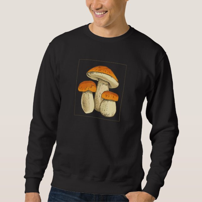 I Will Find You Mushroom Morel Mycophile Morchella Sweatshirt (Front)