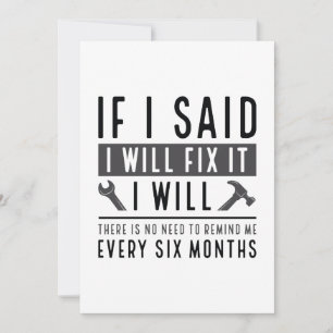 I Will Fix It Thank You Card
