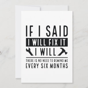 I Will Fix It Thank You Card
