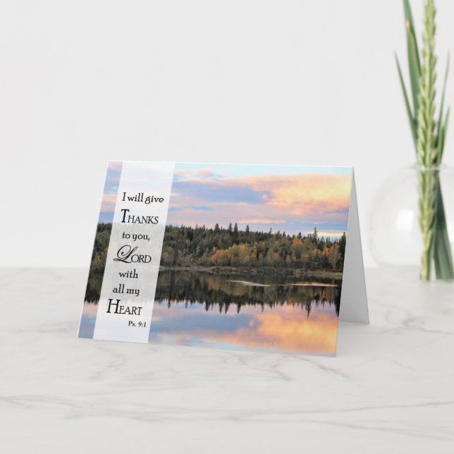 I Will Give Thanks to You Lord - Blank Card (Front)