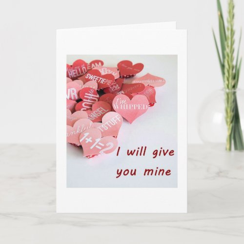 I WILL GIVE YOU MY HEART IF YOU GIVE ME YOURS HOLIDAY CARD