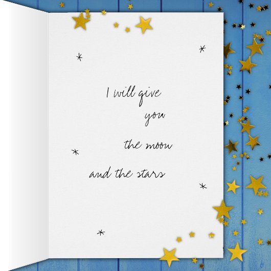 I will give you the moon and the stars card