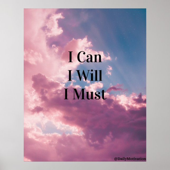 I Will I Can I Must Poster (Front)