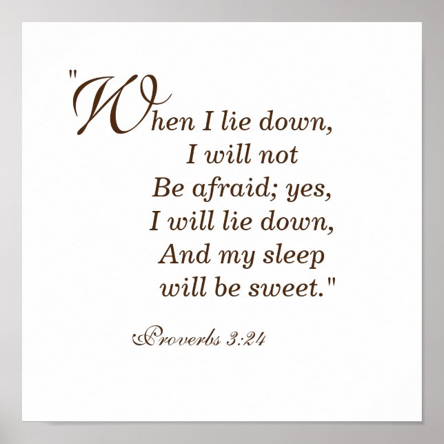 I will lie down,  And my sleep will be sweet Poster (Front)