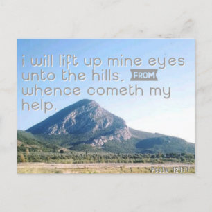 I Will Lift Up Mine Eyes - Christian Art Postcard