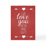 I Will Love You Forever And Always Cute Card I Will Love You Forever And Always Cute Card