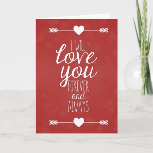 I Will Love You Forever And Always Cute Card