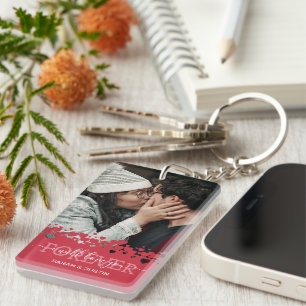 I Will Love You Forever Personalized Couples Keychain