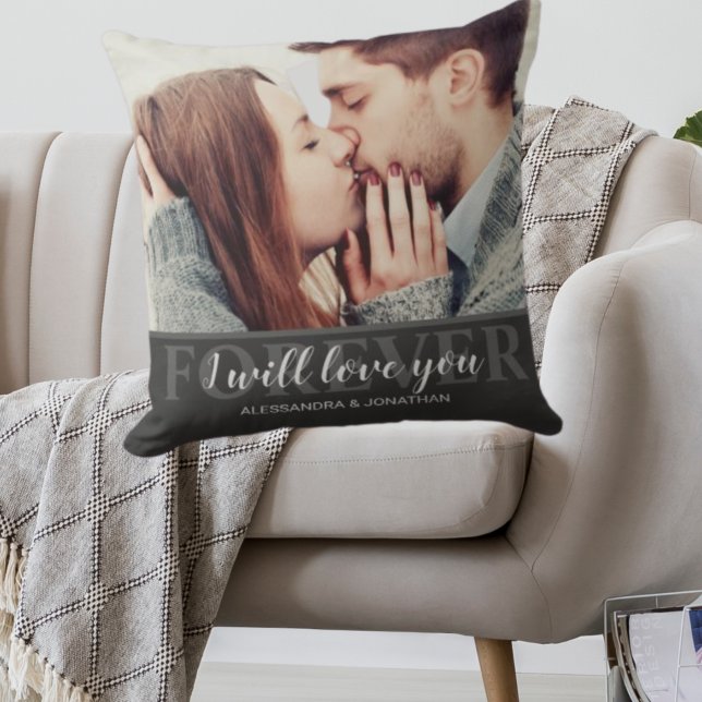 I Will Love You Forever Romantic Couple Throw Pillow (Creator Uploaded)