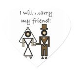 I Will Marry My Friend Heart Sticker