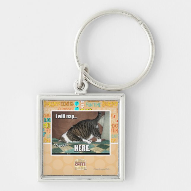 I will nap here keychain (Front)