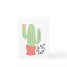 I Will Never Desert You Cactus Greeting Card