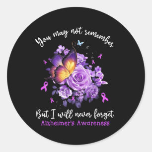 I Will Never Forget Butterfly Roses Heimers Awaren Classic Round Sticker