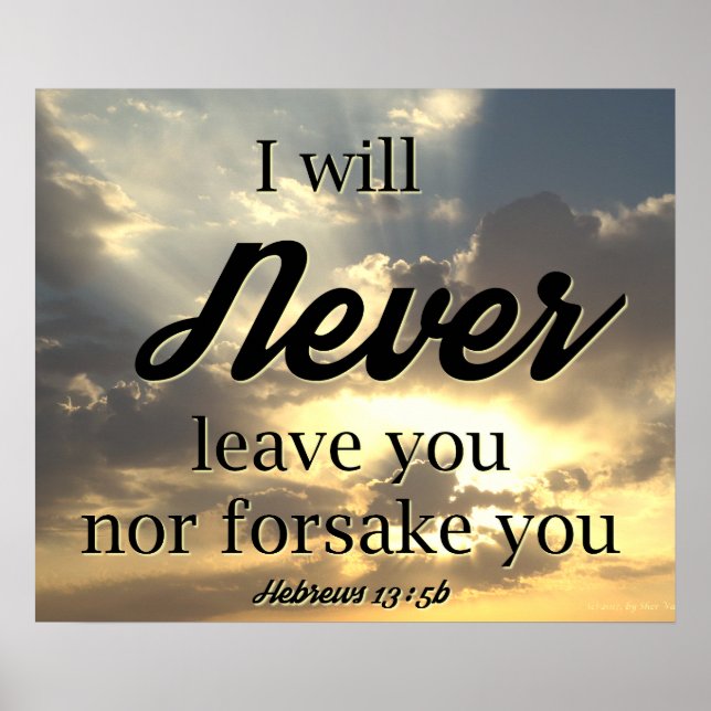 I Will Never Forsake You Poster (Front)