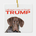 I Will Never Hump On Donald Trump! Ceramic Ornament at Zazzle