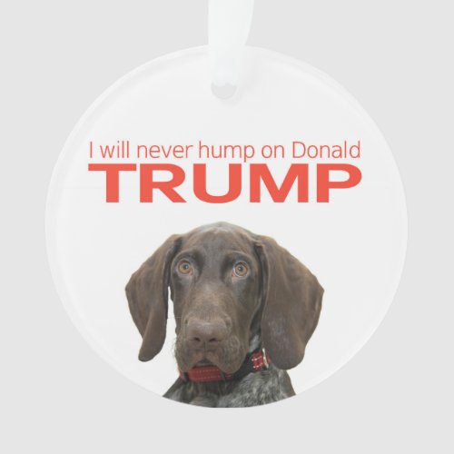 I will never hump on Donald Trump Ornament