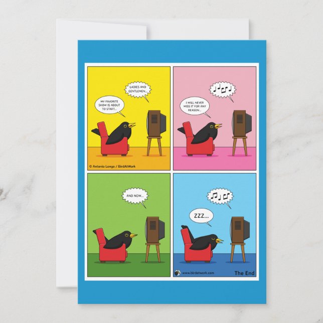 I Will Never Sleep Comic Thank You Card (Front)