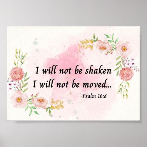 I will not be moved value print poster