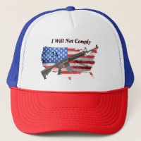 I Will Not Comply US Flag AR15 2nd Amendment 