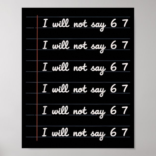 I Will Not Say 6 7  Poster (Front)