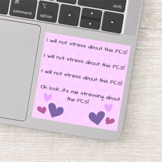I Will Not Stress About This PCS Sticker (Detail)