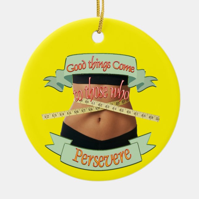 I will persevere  ceramic ornament (Front)