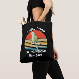 I Will Poop On Everything You Love Birds Retro Tote Bag