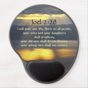 I will pour out My Spirit Joel 2 28, Bible Verse Gel Mouse Pad