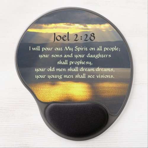 I will pour out My Spirit Joel 2 28 Bible Verse Gel Mouse Pad