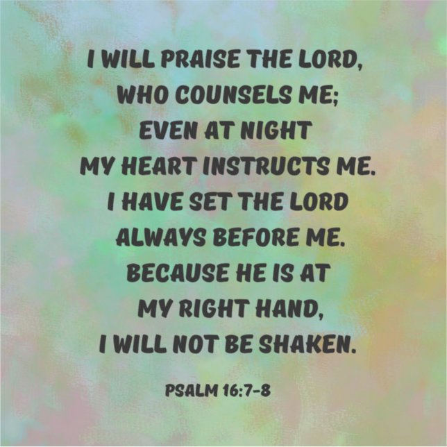 I Will Praise The Lord Bible Verse Laptop Sticker (Front)